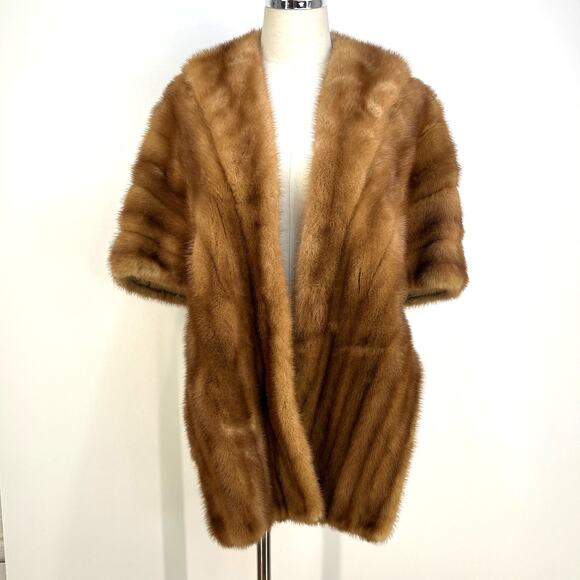 Vintage Fur Sam Ratner Stole Brown Wrap